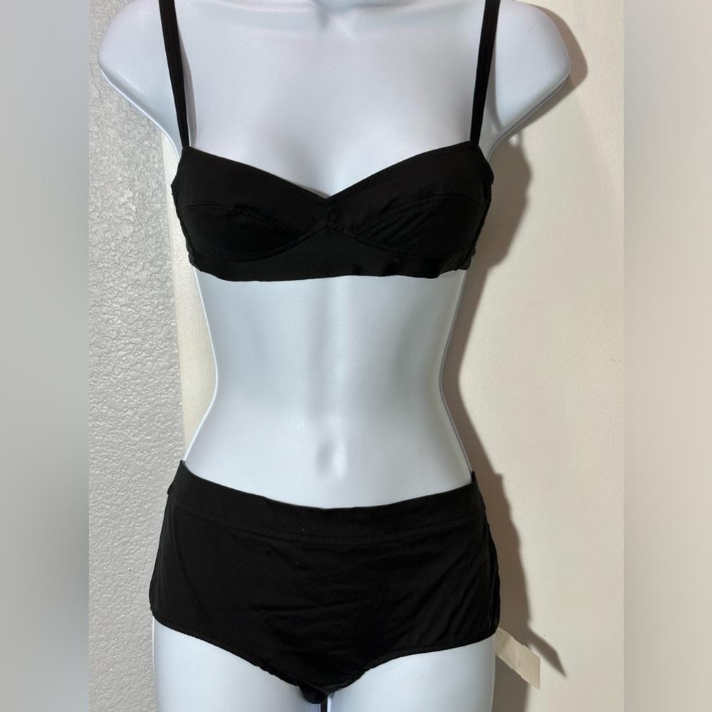 Passion Bait Black “Crack” Boyshort Hip Hugger Panties Bathing Suit Bottoms